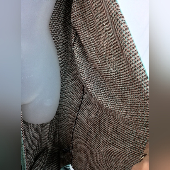 ROCK & ROLL DENIM Patterned Open Front Cardigan Western Boho Sweater (#1,532)(C) - Picture 6 of 9